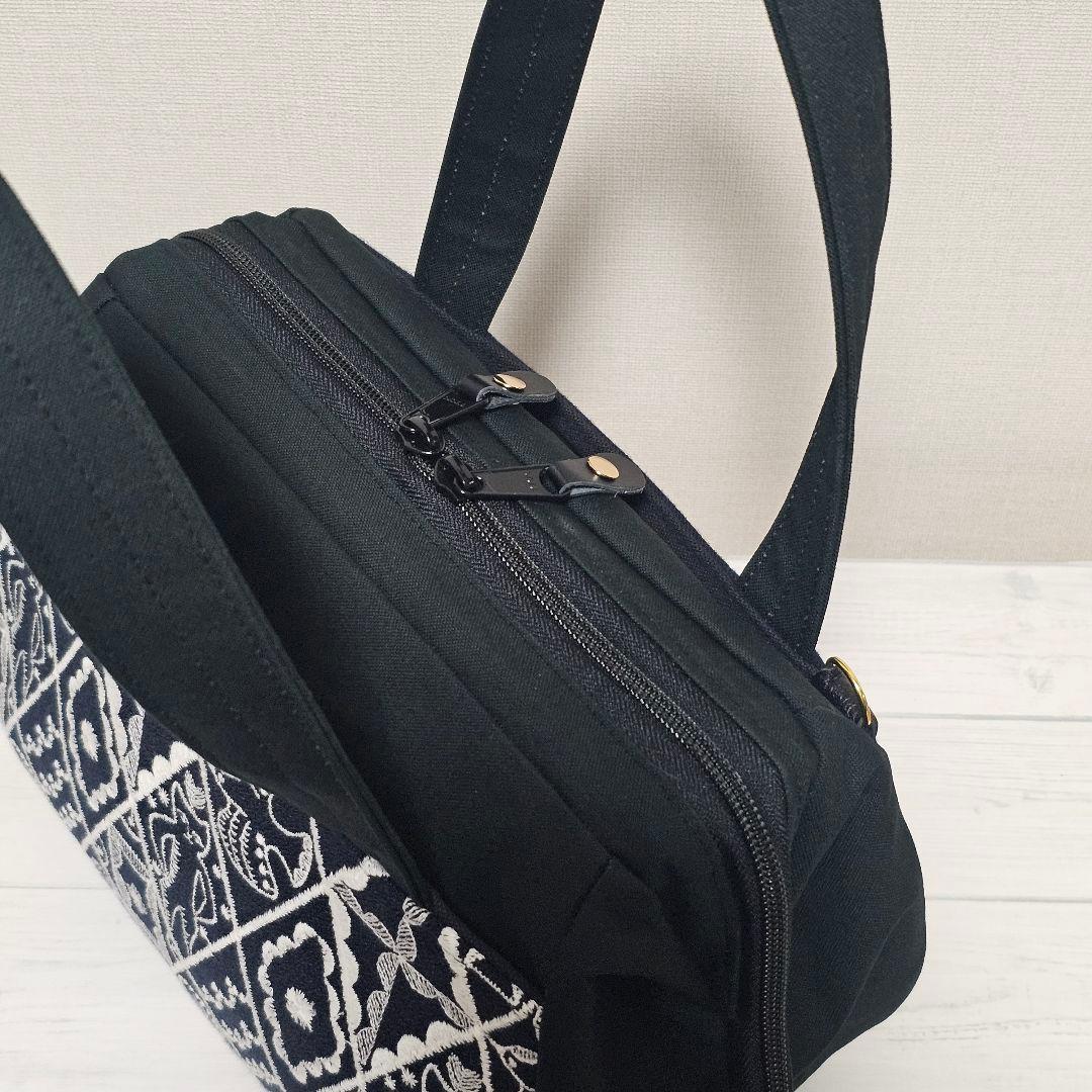 s.ぽってりボストンL シンフォニー ネイビー ミナペルホネン 訳あり品