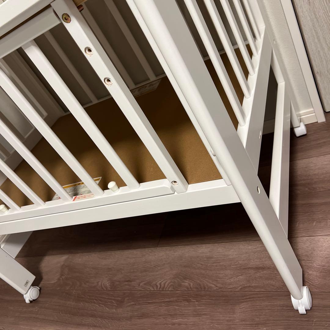 カトージ　katoji ハイポジション　ミニベビーベッド　ホワイト