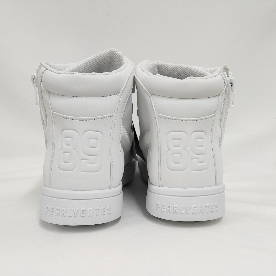 ○★新品 未使用 パーリーゲイツ ミドルカット ゴルフシューズ ホワイト25.5