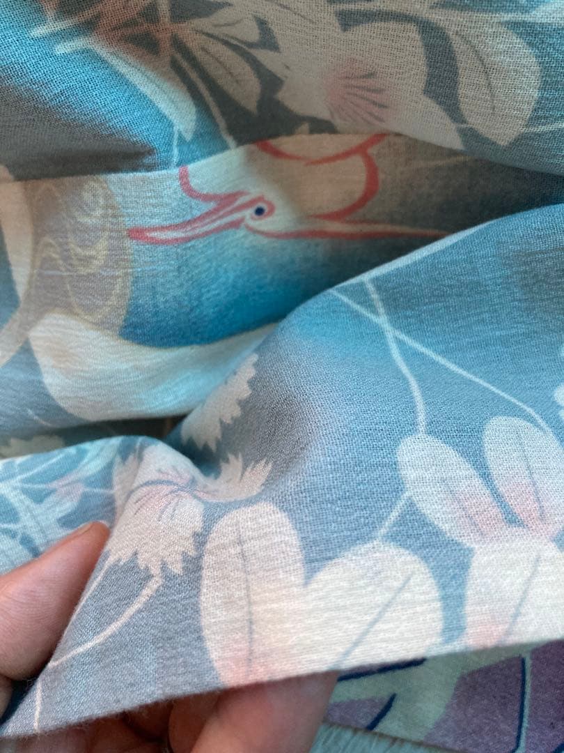 リ*ナ様 【お盆限定お値下げ】撫松庵　浴衣　鷺雪柳　団扇　桔梗撫子萩杜若