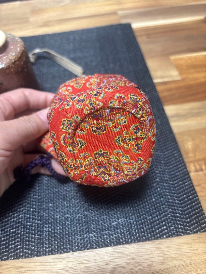 茶道具　茶入　瑞峯　仕覆　正倉院　天平装鏡宝相華錦　西陣織