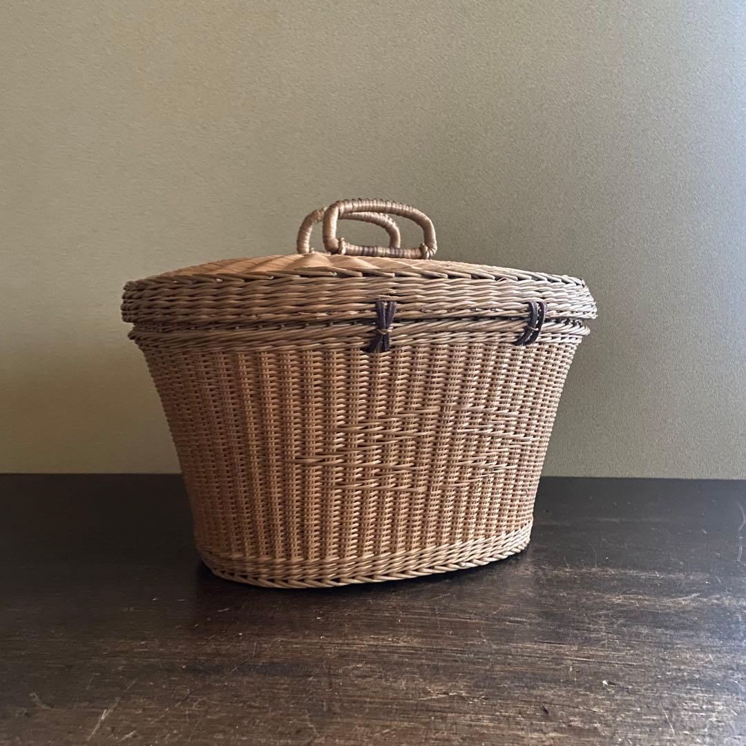 アンティーク　シルクハット　バスケット付き　イギリス製　レトロ