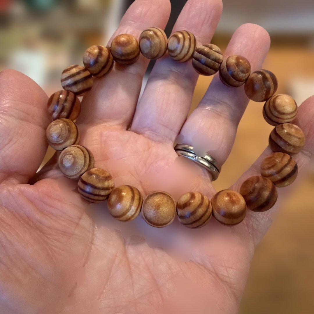 入手困難　出雲黒松 ブレスレット 数珠 天然木 島根県産 縁結び 永遠　10ミリ