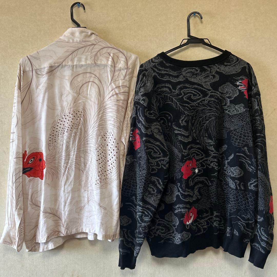 GAKKIN 渦軍鶏　シャツ　ニット　2点　XL