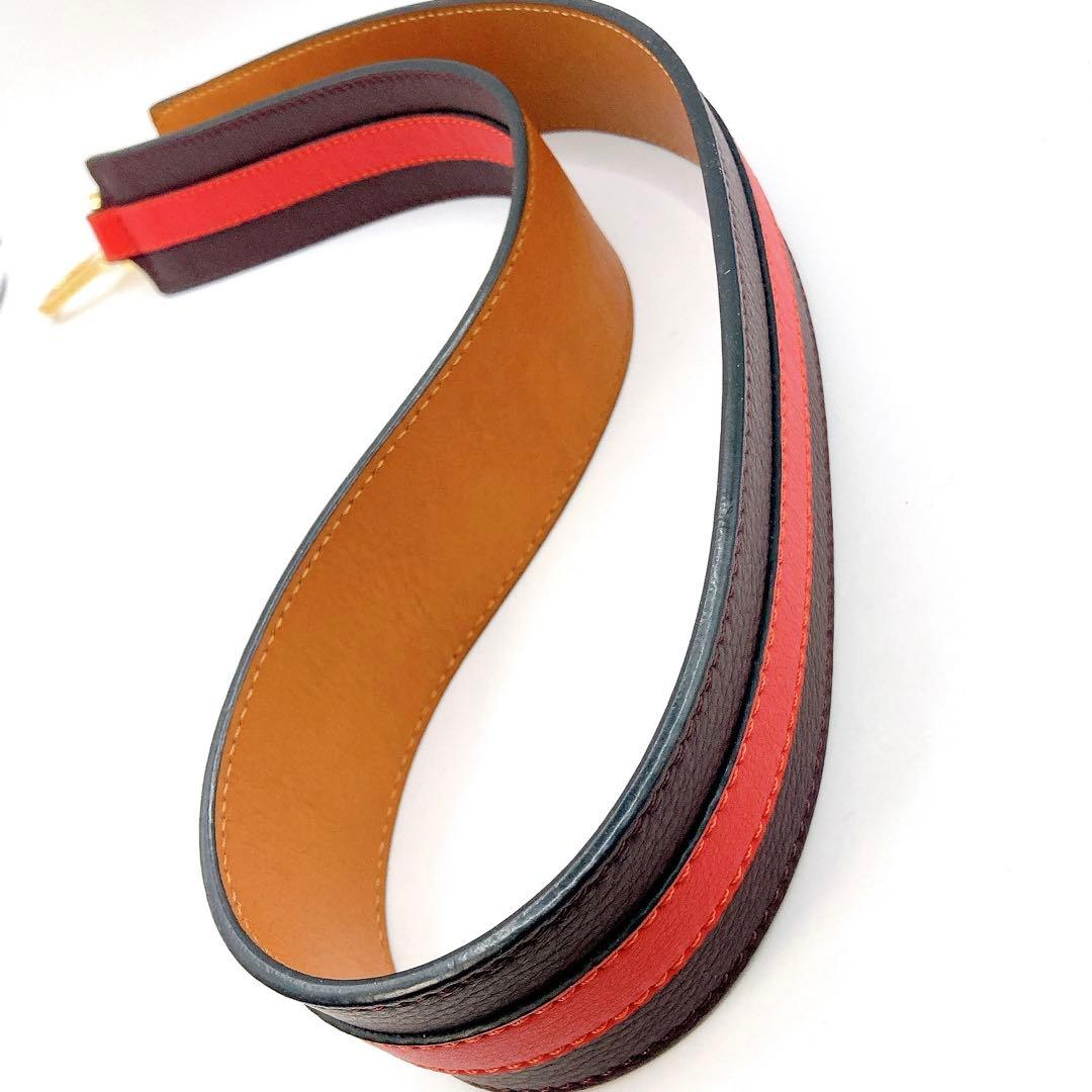 極美品✨LOEWE ロエベ　ショルダーストラップ　レザー　ゴールド金具　ロゴ有り