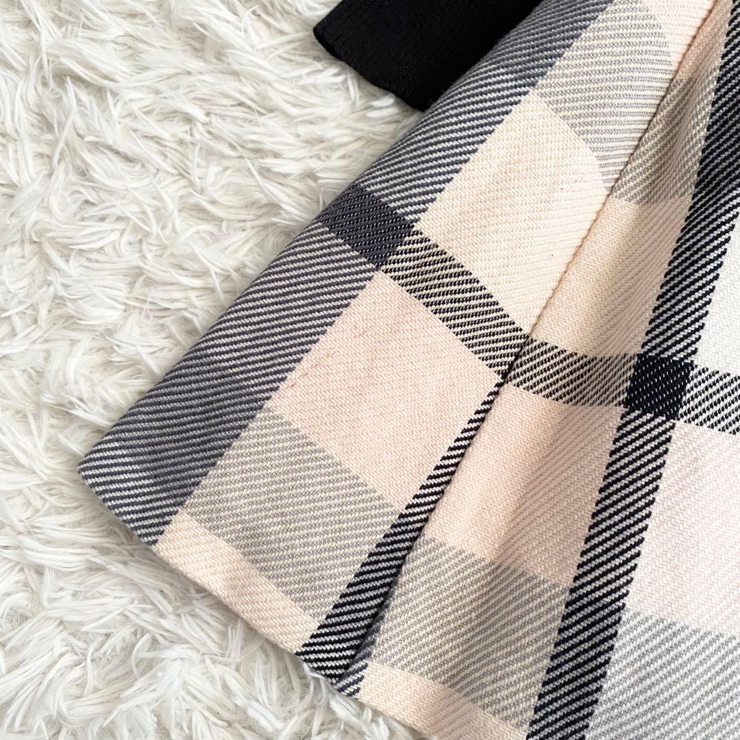 大人気✨ブルーレーベルクレストブリッジ ドッキングワンピース チェック ネイビー