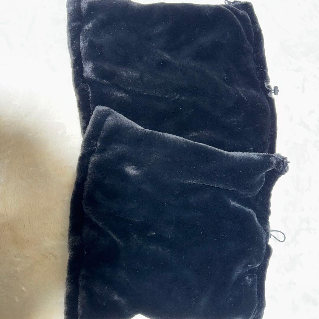 DESCENTEGOLFリバーシブルデザインレッグウォーマー黒 フリーサイズ