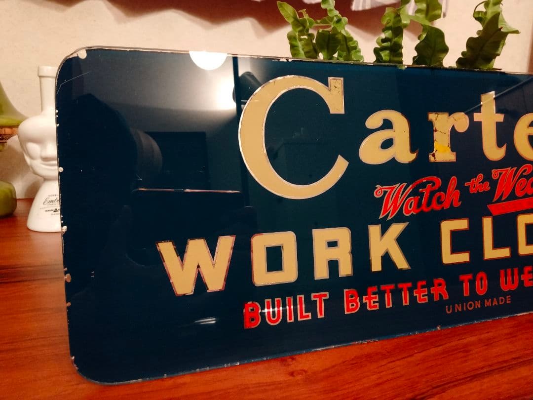 非売品 ビンテージ Carter's 店舗用 ステンドグラス アドバタイジング