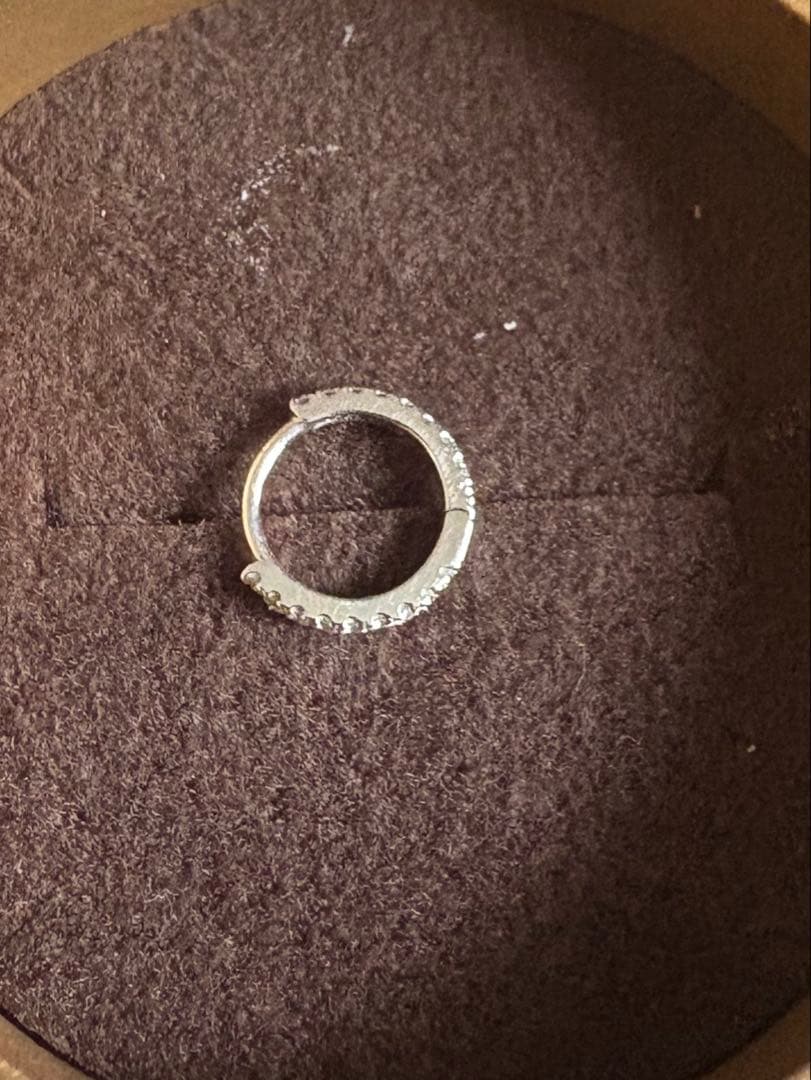 スタージュエリー　K18 YG WGクリックフープピアス　S