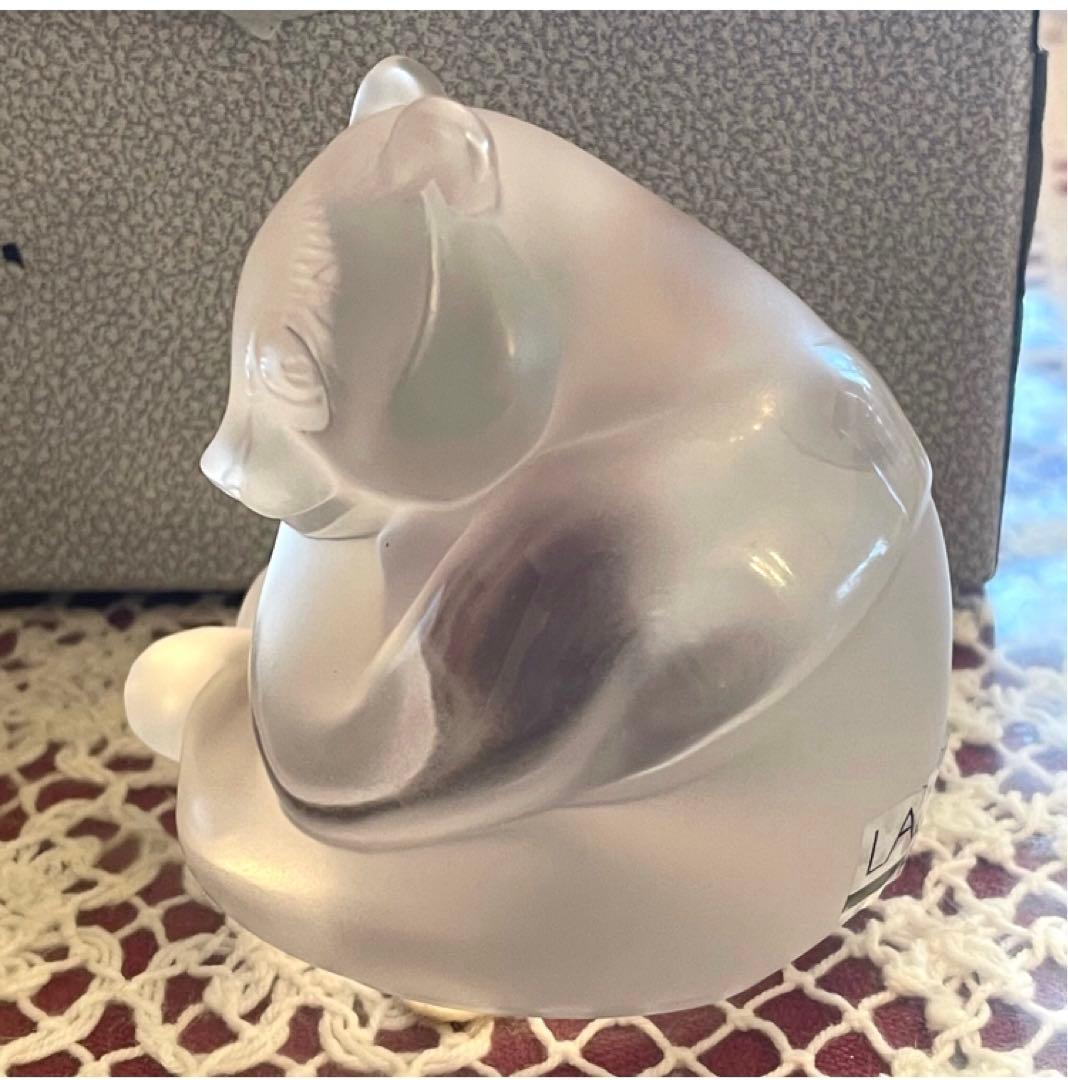 希少　レア　新品　未使用　ラリック　パンダ　クリスタルガラス　置物　箱入り　パリ