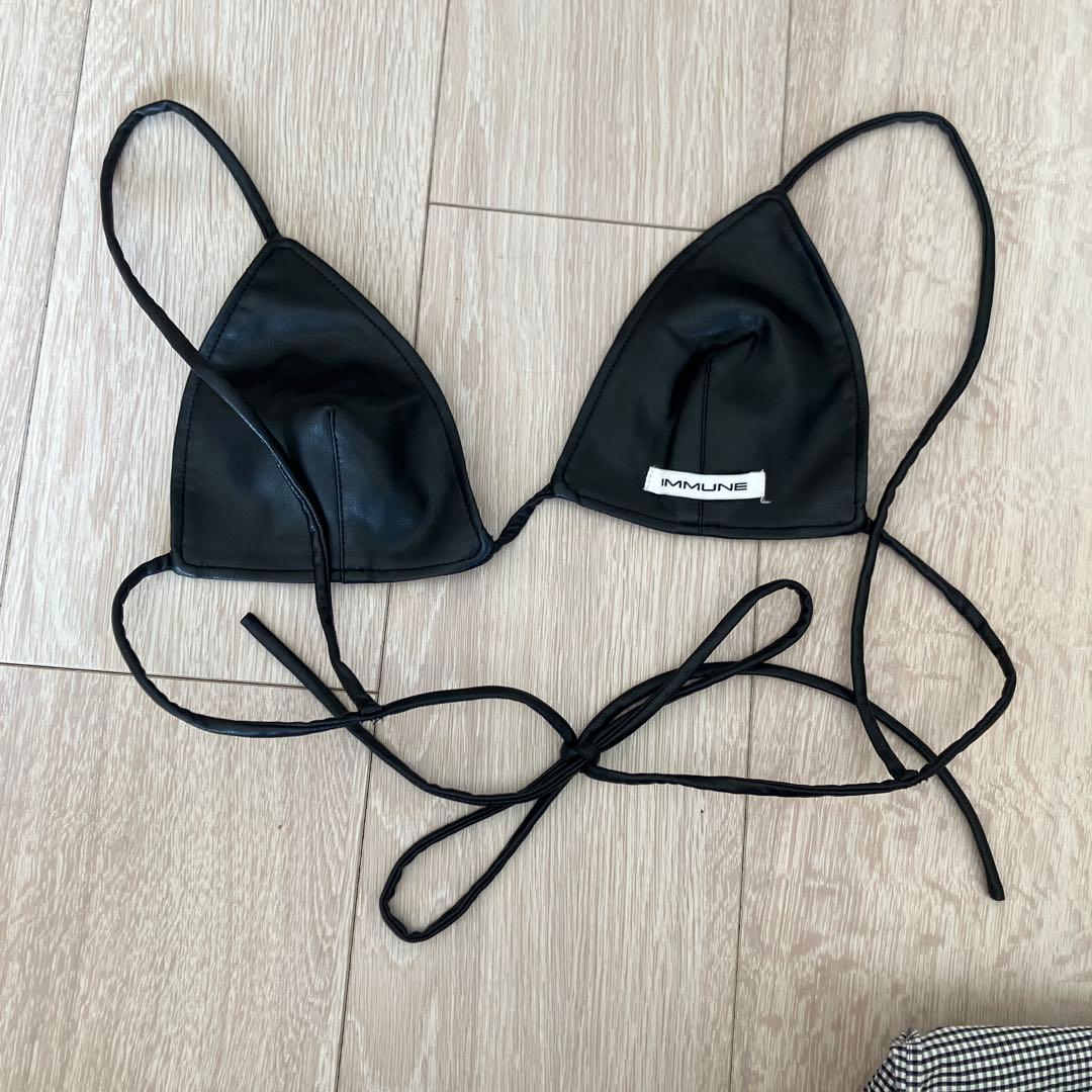 トップス IMMUNE faux fur camisole