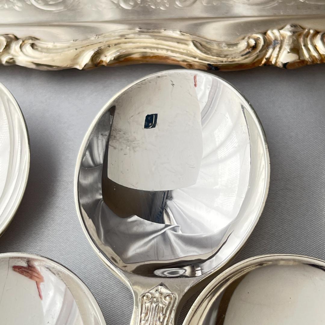 【Roberts & Belk】 クイーンズパターン コンソメスプーン 8本