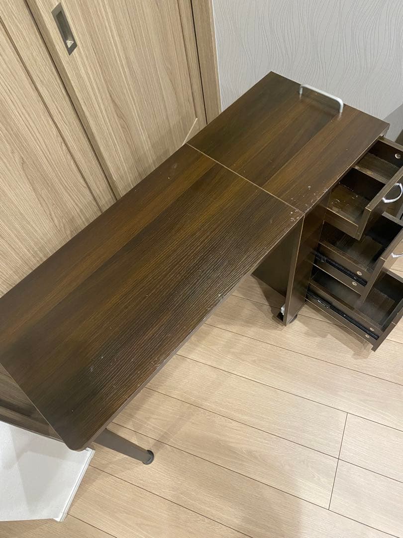 折りたたみ ネイル テーブル デスク 机 キャスター付き