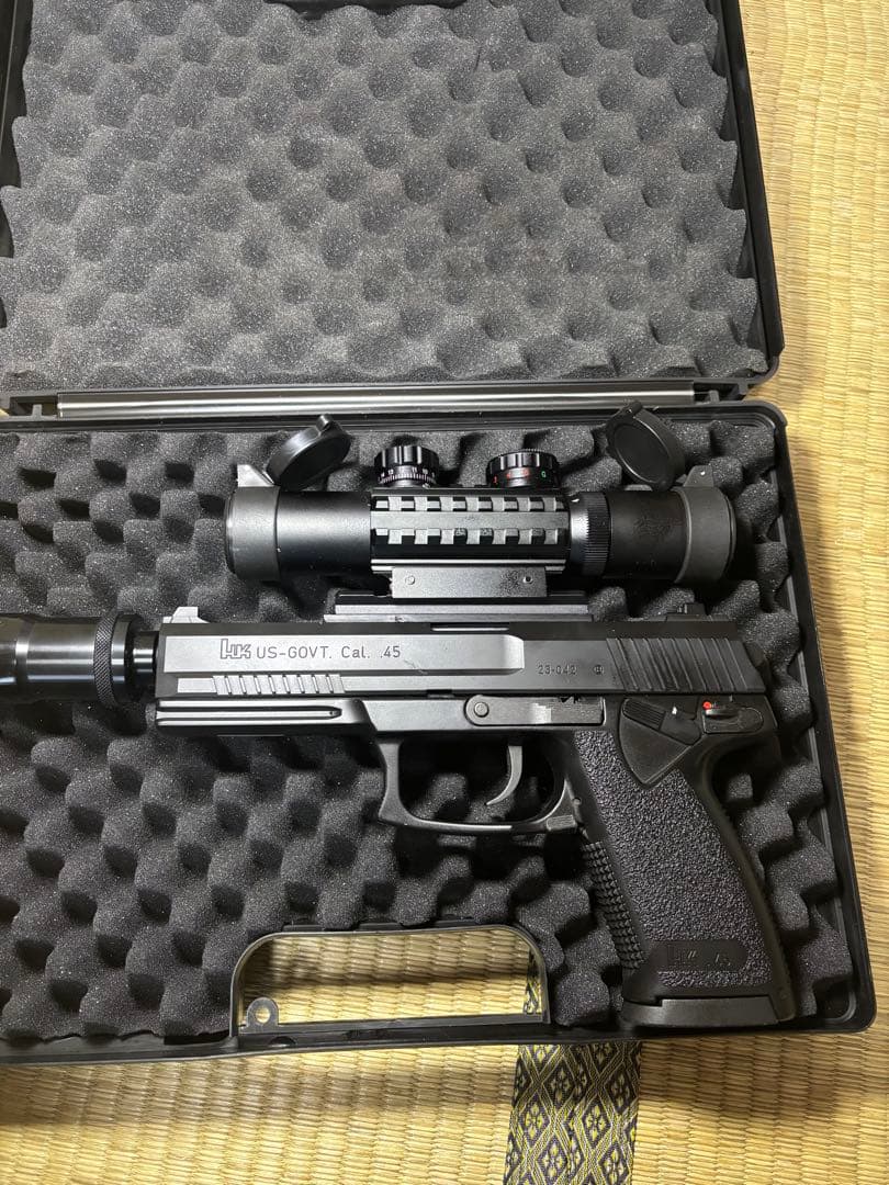 マルイソーコムMK２３固定スライドガスガン スコープ付き