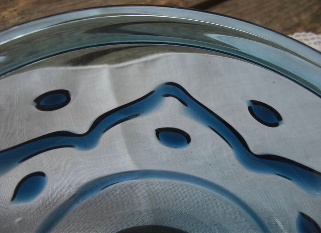 舩木倭帆さんの吹きガラス　大鉢　ボウル　ガラス器 コンポート