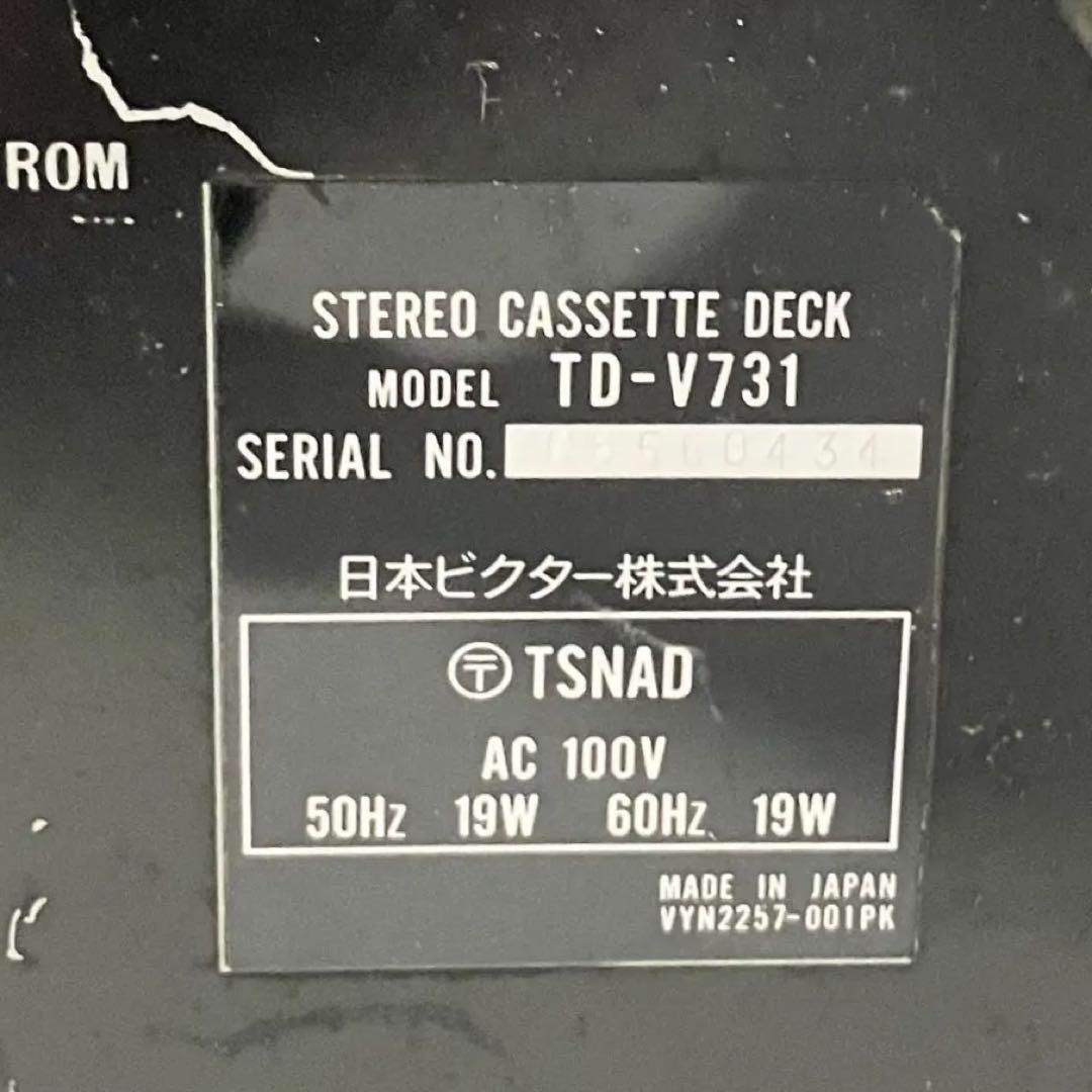 Victor ビクター カセットデッキ TD-V731 3ヘッド ブラック