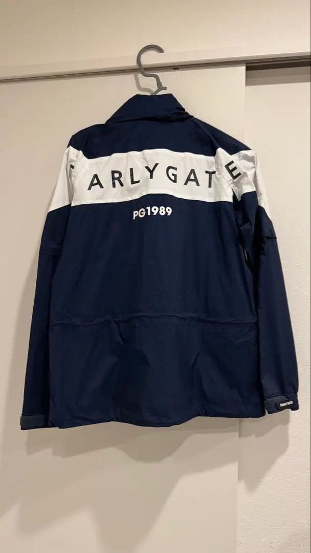 0 パーリーゲイツ AQUAX 撥水防水透湿 4way レインジャケット 紺