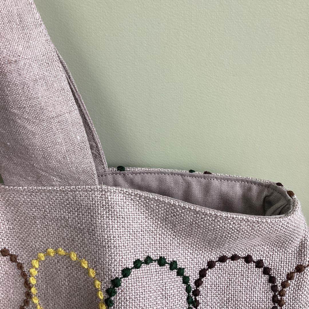 ミナペルホネンタンバリン両面でトートバッグ ハンドメイド