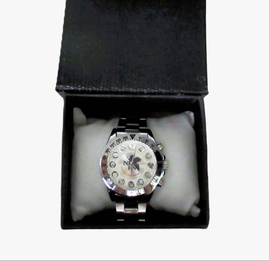 エヴァンゲリオン クロノグラフ 腕時計 シルバー