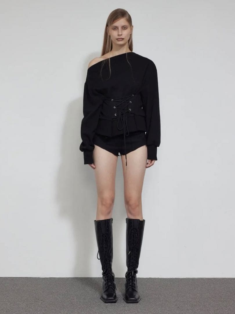 トップス BOHEMIANSEOUL CORSET SWEATSHIRT BLACK