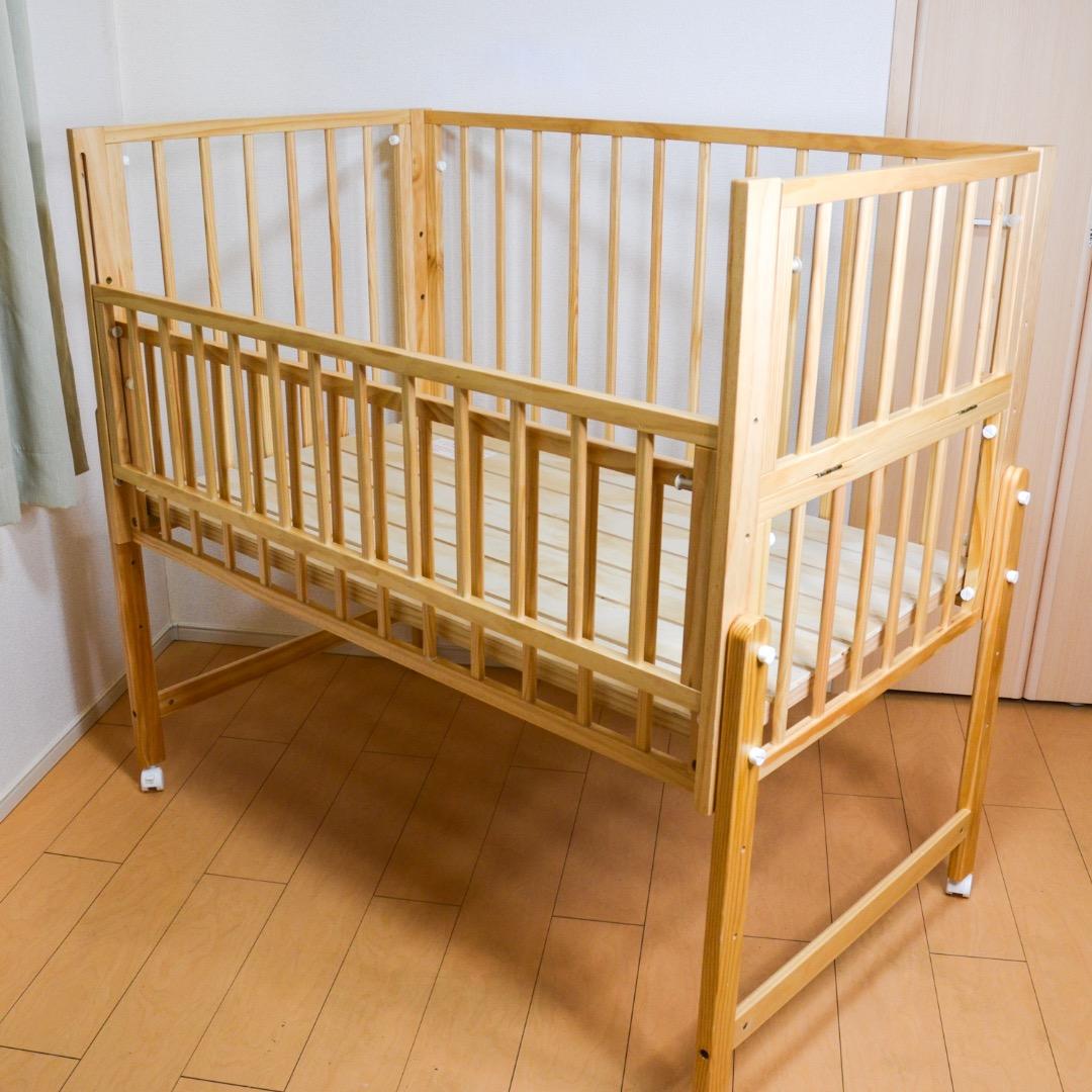 覚醒さん【良品】 トール Wオープン ベビーベッド yamatoya