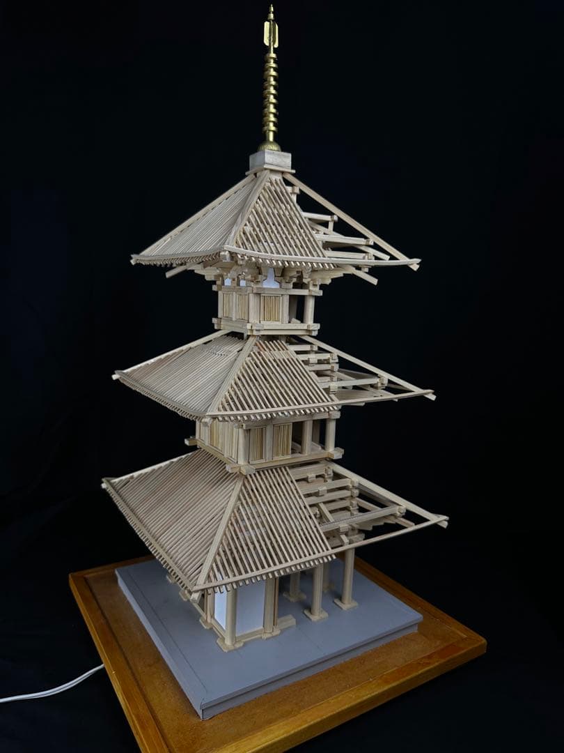 法起寺　神社　建築模型　1/50