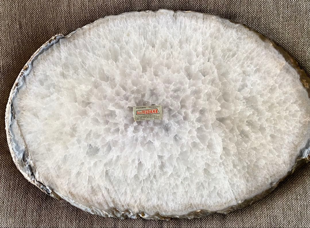 ブラジル産水晶特大スライス品　57cm×38cm 厚さ22mm 重さ約9.5kg