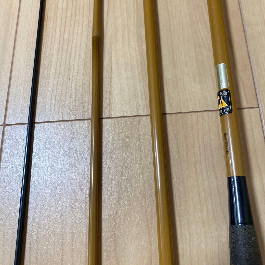 へら竿　SHIMANO 朱紋峰　本造り　十三尺