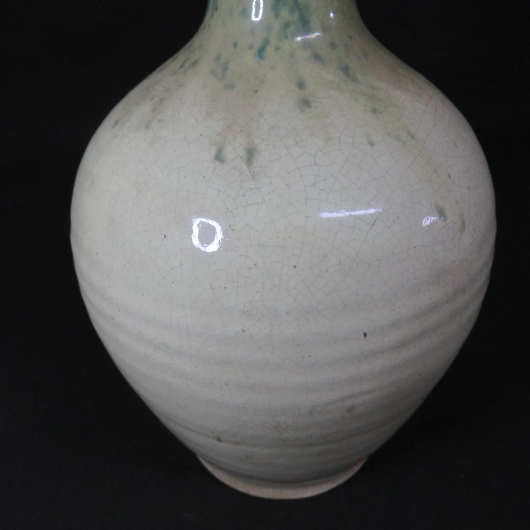 大徳利 笠間 益子 民藝 時代物 フラワーベース 花器 流釉