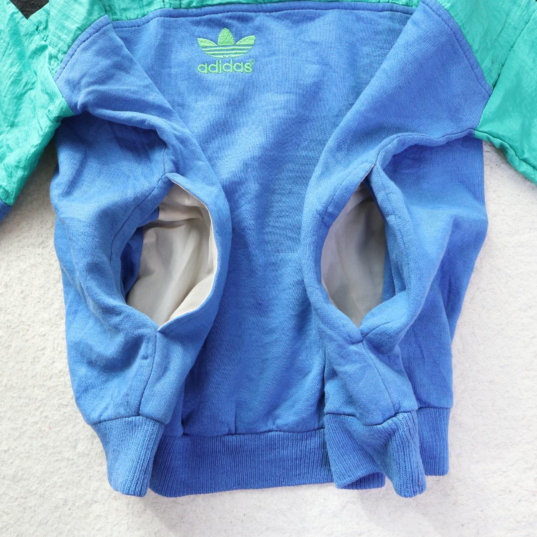 にょろ様　80s 90s adidas トレフォイル 刺繍スウェット L相当 ヴ