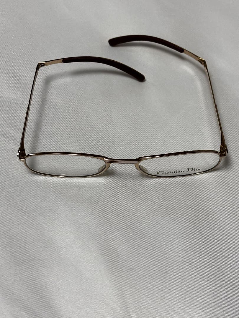 Christian Dior Vintage メガネ ゴールド メガネケース付き