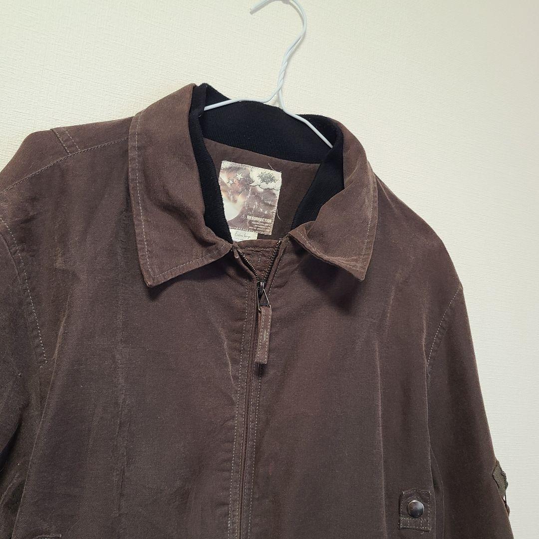 Resurrection ジップアップジャケット ヴィンテージ加工　XLサイズ