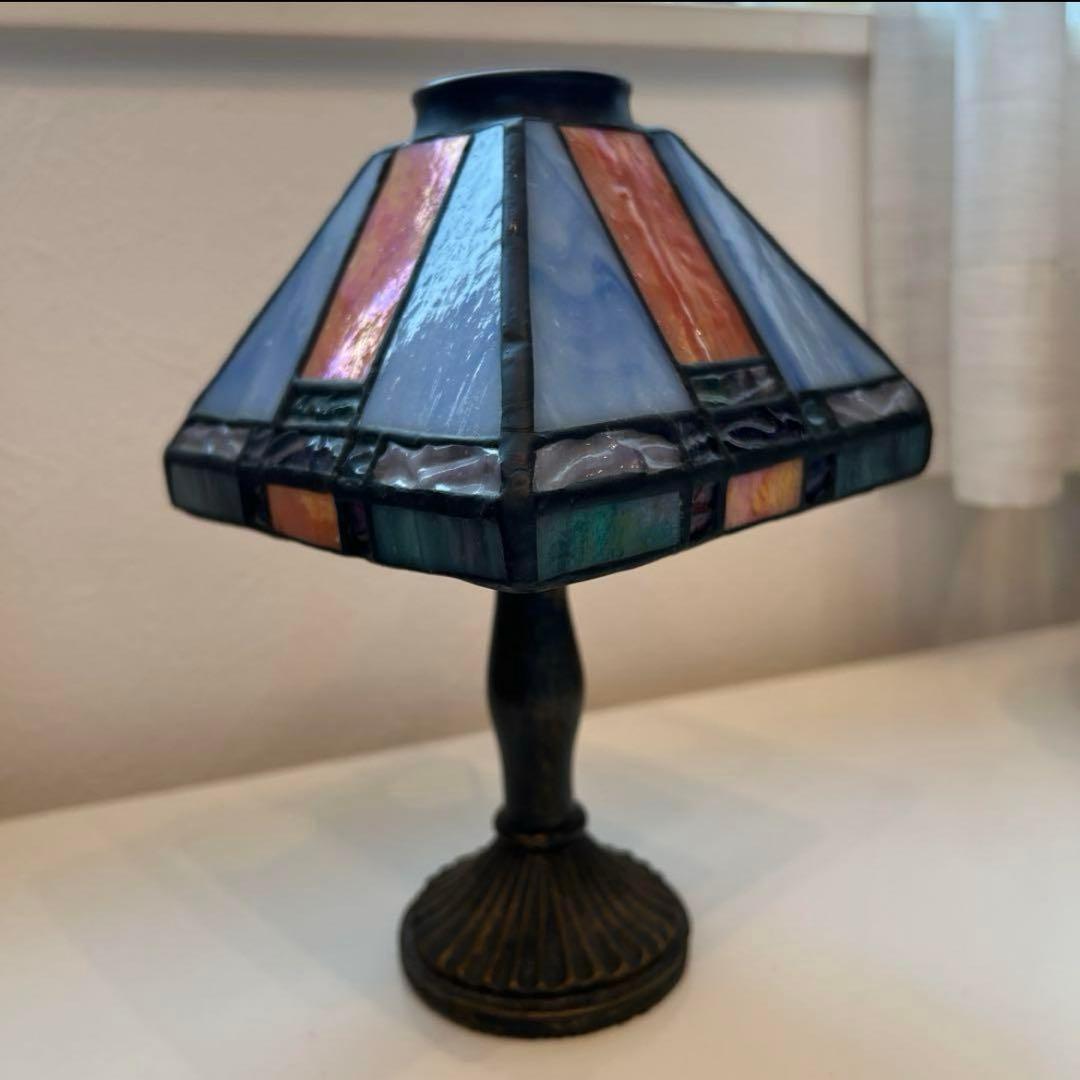 アンティーク　ステンドグラス　キャンドルホルダー　キャンドルライト　ライト