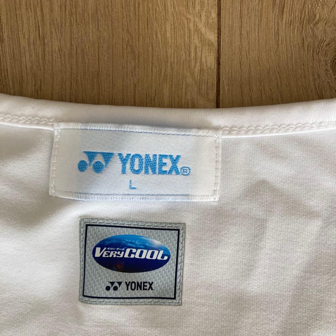 ★浅越しのぶ直筆サイン入YONEX タンクトップ・ショートパンツホワイトＬサイズ