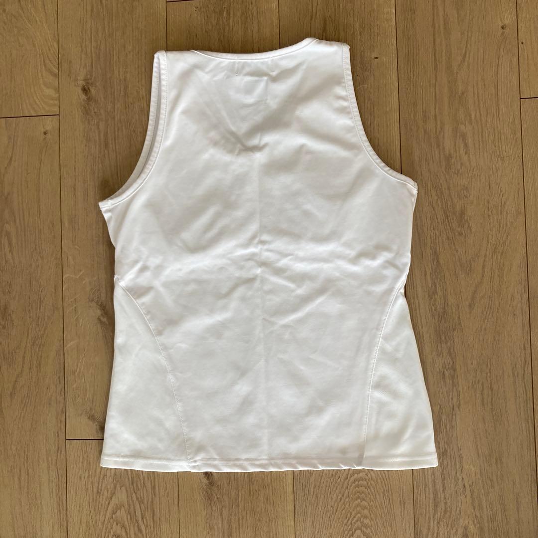 ★浅越しのぶ直筆サイン入YONEX タンクトップ・ショートパンツホワイトＬサイズ