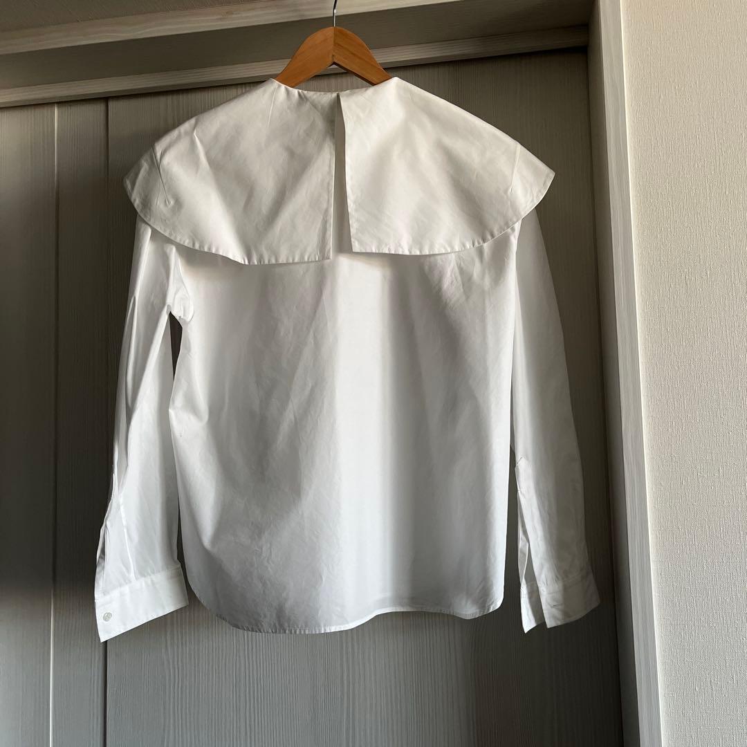 【美品】Drawer コットンブラウス ホワイト 白シャツ