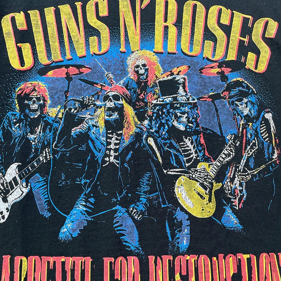 正規品 オフィシャル ガンズアンドローゼス 87'ツアー ロック バンドTシャツ