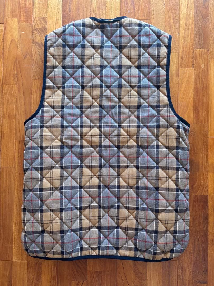 Barbour ネイビー キルティング ベスト