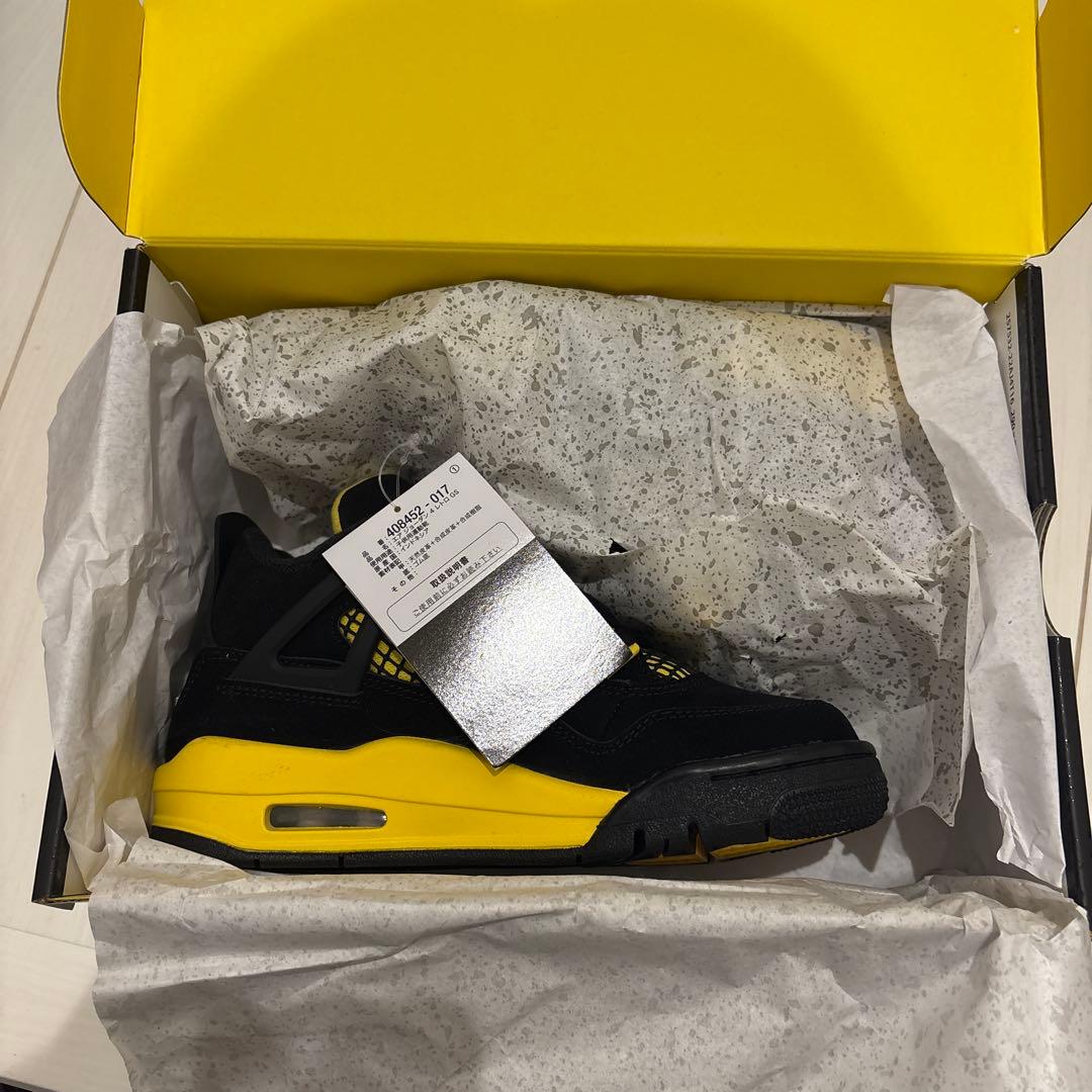 値下げ！Air Jordan 4 Retro GS ブラック/イエロー