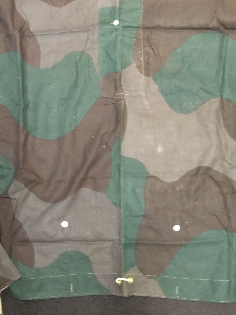 デッドストック スウェーデン軍幕 テントシート 1枚 B 迷彩 カモフラージュ