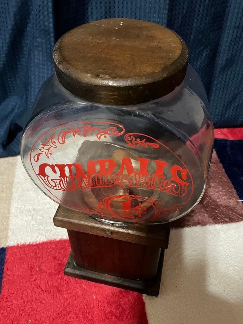 木製アンティーククラシックガムボールマシン風