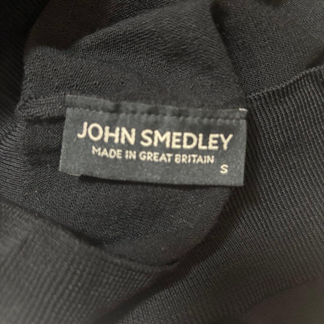 ジョンスメドレー タートルネックニット ブラック　メリノウール 英製 S定価5万