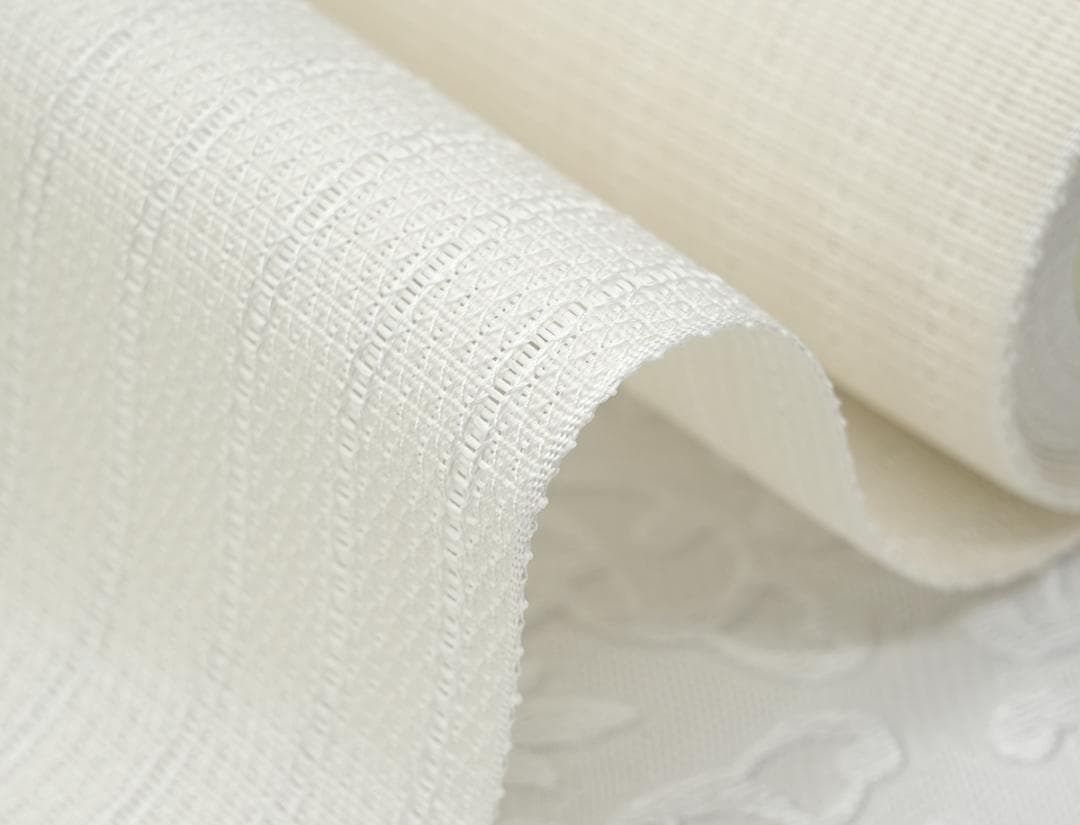 新品 博多織 夏物 単衣半幅帯 西村織物【粗紗】総暈し白々 帯端処理加工込み