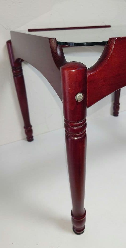 ガラステーブル 木製脚 コーヒー珈琲テーブル サイドテーブル 机 ちゃぶ台 座卓