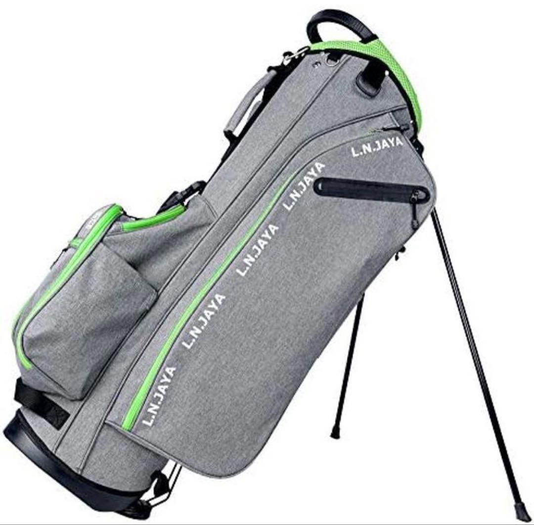 新品　LNJAYA キャディバッグ グレー/グリーン