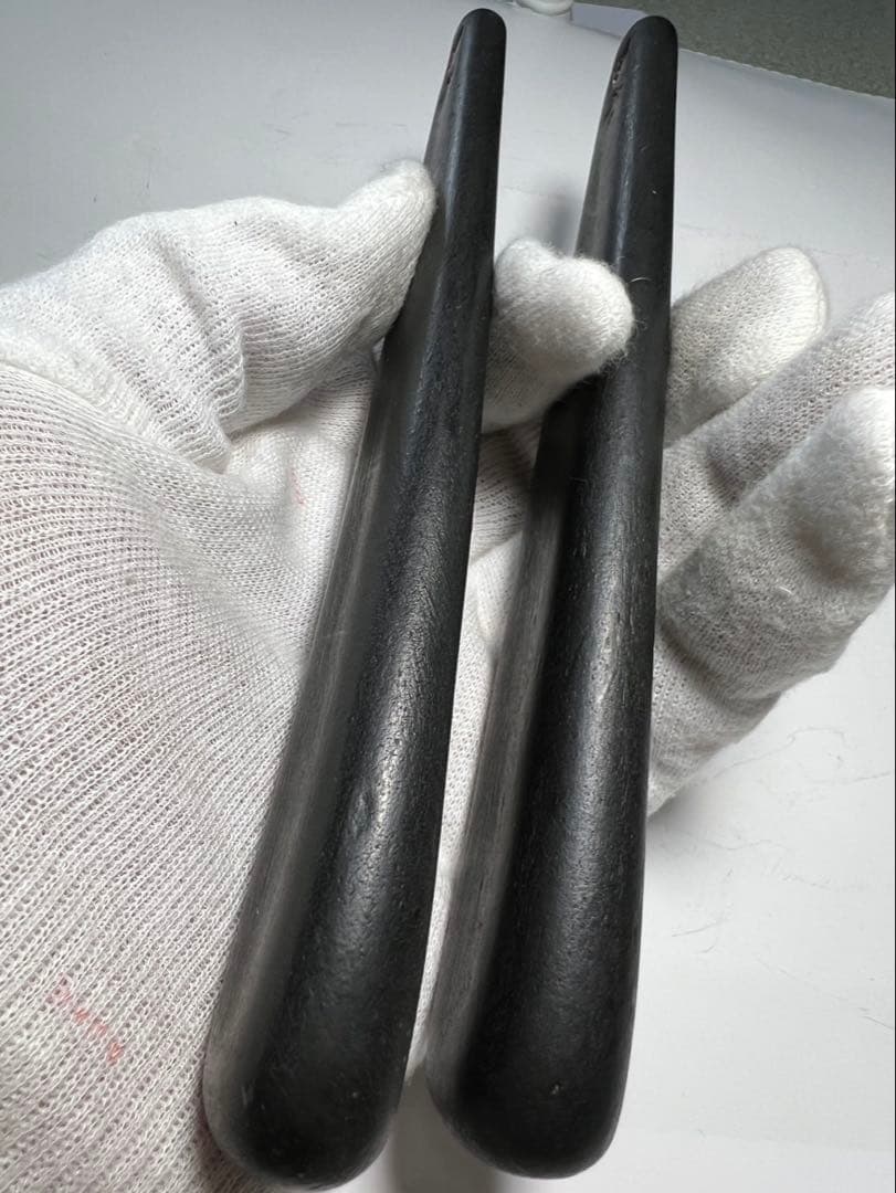 老舗高級稀少ヘラ古墨　3丁型2点 43gx2 極上格安で！