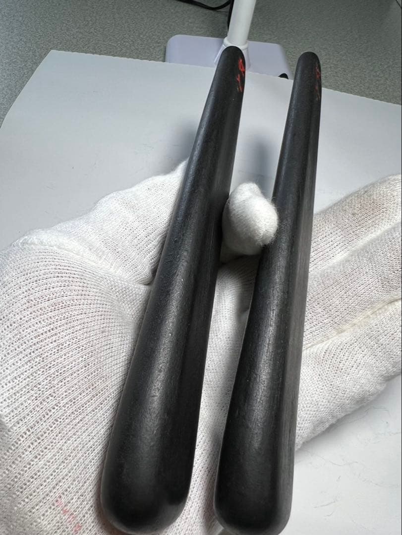 老舗高級稀少ヘラ古墨　3丁型2点 43gx2 極上格安で！