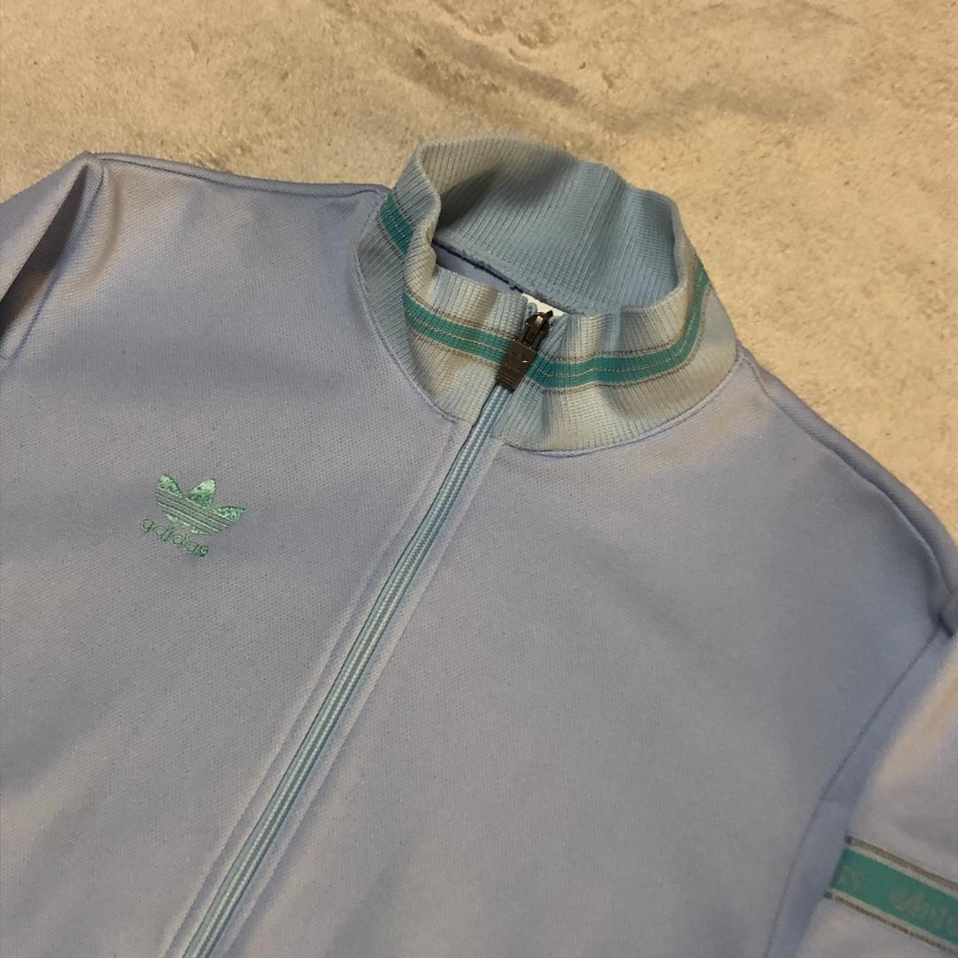 90年代 デサント製 アディダス トラックジャケット トレフォイルロゴ刺繍 S