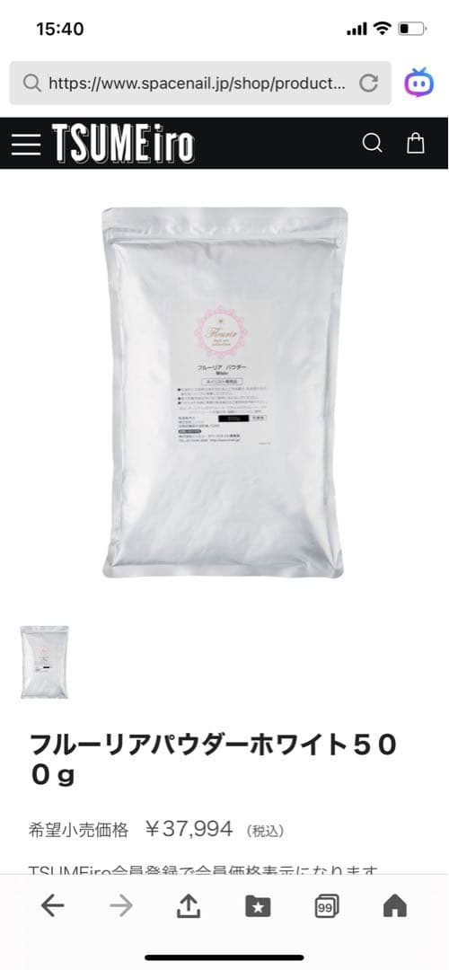 フルーツパウダー 500g ネイルアート用品