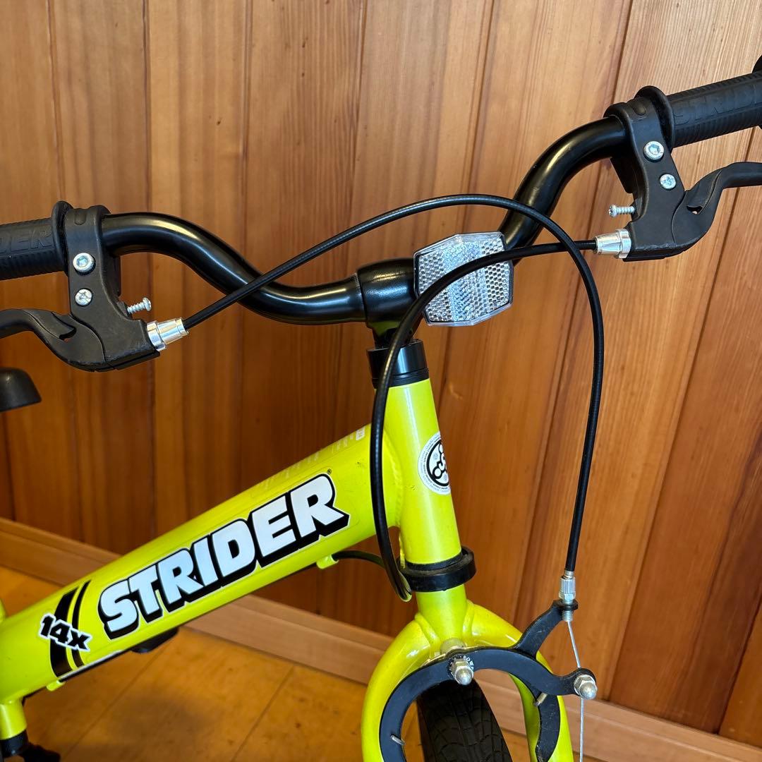 室内保管　STRIDERストライダー　14x ライムイエロー　純正スタンド
